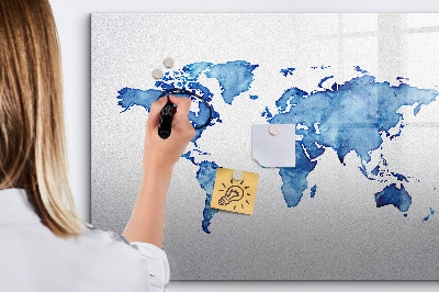 Magnetic board for drawing Watercolor World Map