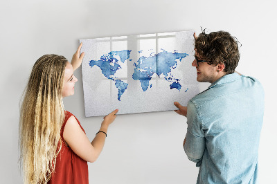 Magnetic board for drawing Watercolor World Map