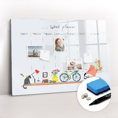 Magnetic dry erase board Weekly Planner