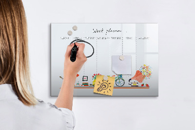 Magnetic board with marker Weekly Planner