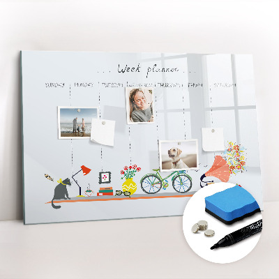 Magnetic board with marker Weekly Planner