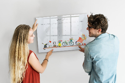 Magnetic board with marker Weekly Planner