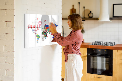 Magnetic board for drawing National Flag Map