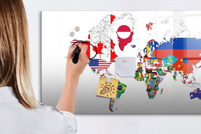 Magnetic board for drawing National Flag Map