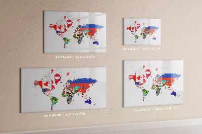 Magnetic board for drawing National Flag Map