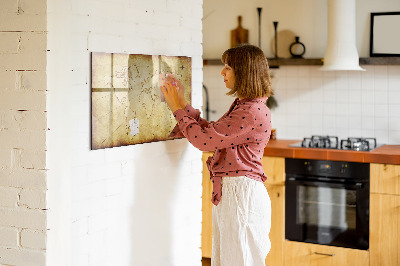 Dry erase magnetic board Old World Map