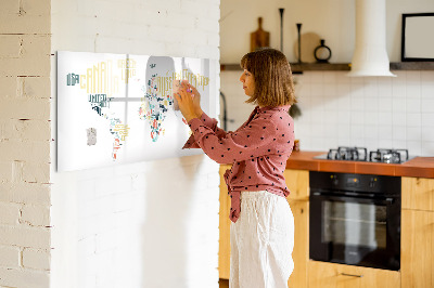 Magnetic dry erase board Country Names