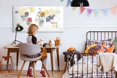 Magnetic dry erase board Country Names