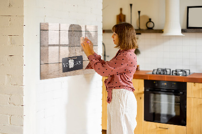Dry erase magnetic board You can write!