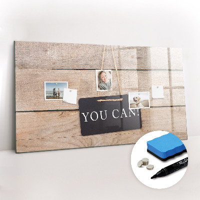 Dry erase magnetic board You can write!