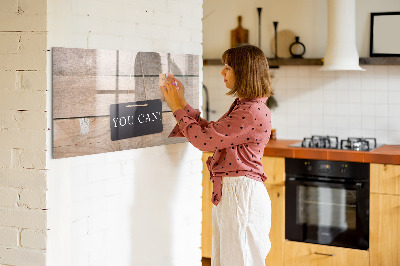 Dry erase magnetic board You can write!