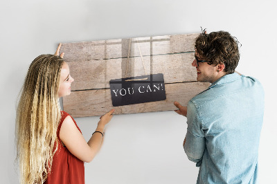 Dry erase magnetic board You can write!