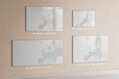 Magnetic dry erase board World map bankowy