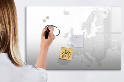 Dry erase magnetic board Map europe