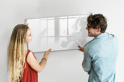 Dry erase magnetic board Map europe
