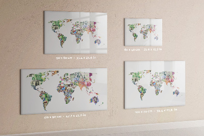 Dry erase magnetic board Map europe