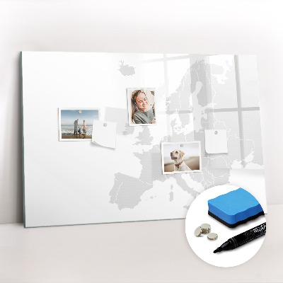 Magnetic board with marker Map europe