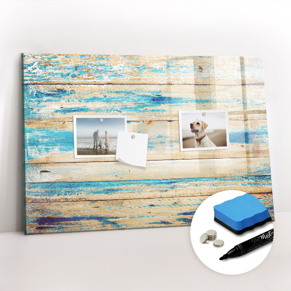 Dry erase magnetic board Scratched wood