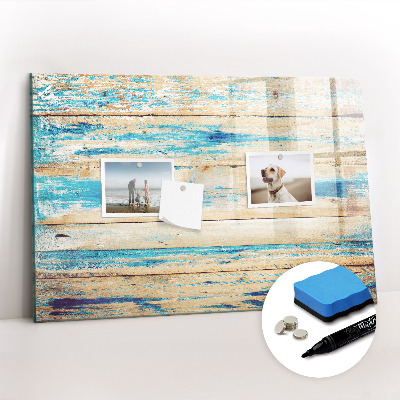 Dry erase magnetic board Scratched wood