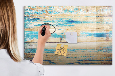 Dry erase magnetic board Scratched wood