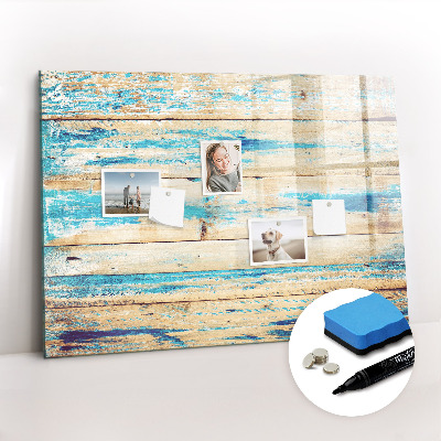 Dry erase magnetic board Scratched wood