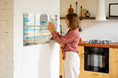 Magnetic board for drawing Scratched wood