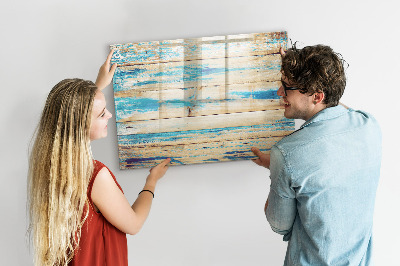 Dry erase magnetic board Scratched wood
