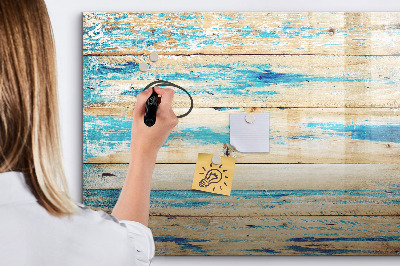 Dry erase magnetic board Scratched wood