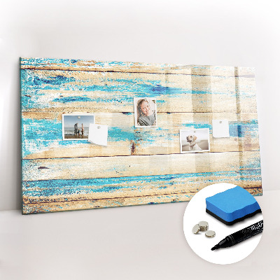 Dry erase magnetic board Scratched wood