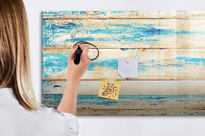 Dry erase magnetic board Scratched wood