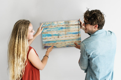 Dry erase magnetic board Scratched wood