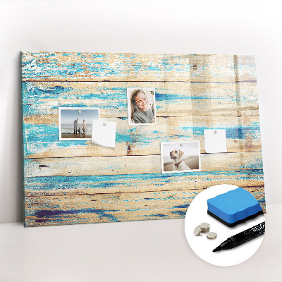 Dry erase magnetic board Scratched wood