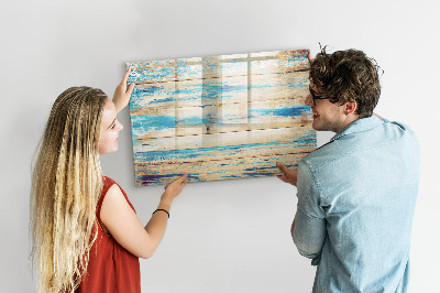 Dry erase magnetic board Scratched wood