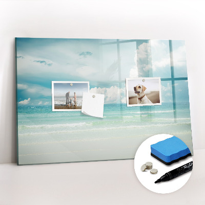 Magnetic dry erase board Landscape sea