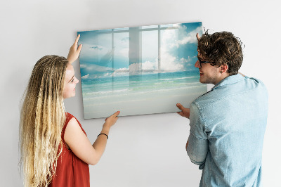 Magnetic dry erase board Landscape sea