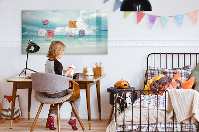 Magnetic board for writing Landscape sea