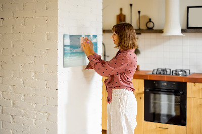 Magnetic board for writing Landscape sea