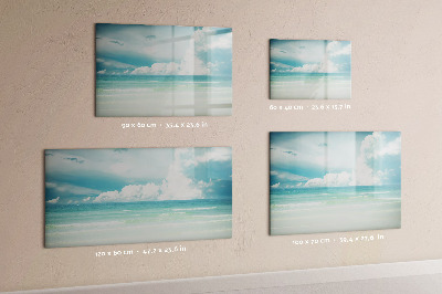 Magnetic board for writing Landscape sea