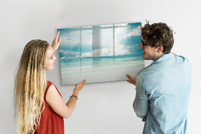 Magnetic dry erase board Landscape sea