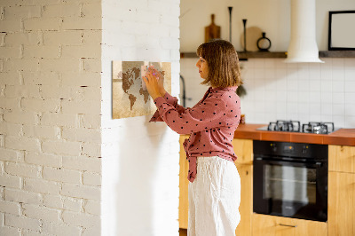 Magnetic board for drawing Old style world map