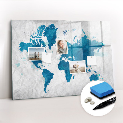 Magnetic board for drawing World map