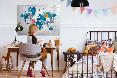 Magnetic board for drawing World map