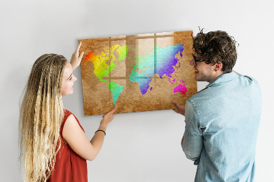 Magnetic board for drawing World map