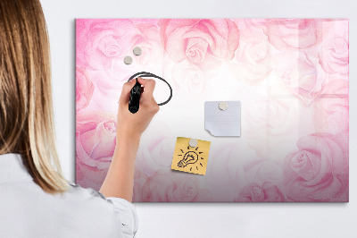 Magnetic board for writing Roses abstract