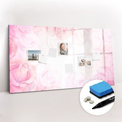 Magnetic board for writing Roses abstract