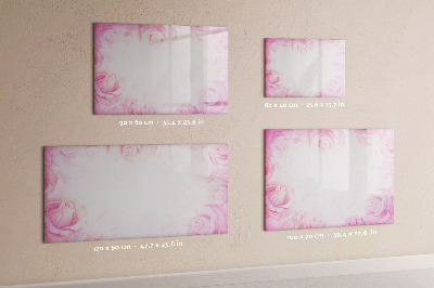 Dry erase magnetic board Roses abstract