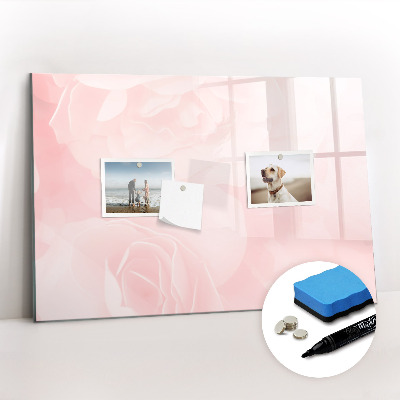 Magnetic dry erase board Blooming roses