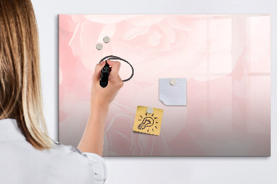 Magnetic dry erase board Blooming roses