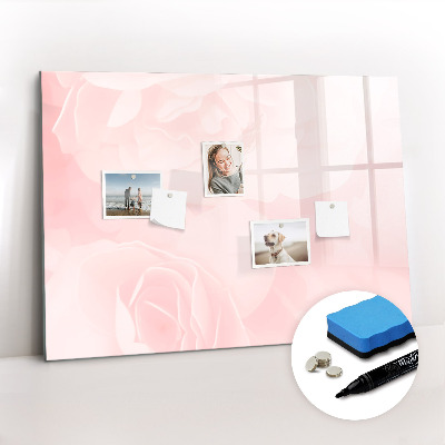Magnetic dry erase board Blooming roses