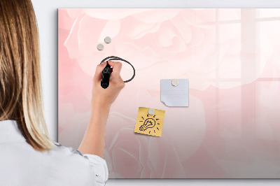Magnetic dry erase board Blooming roses